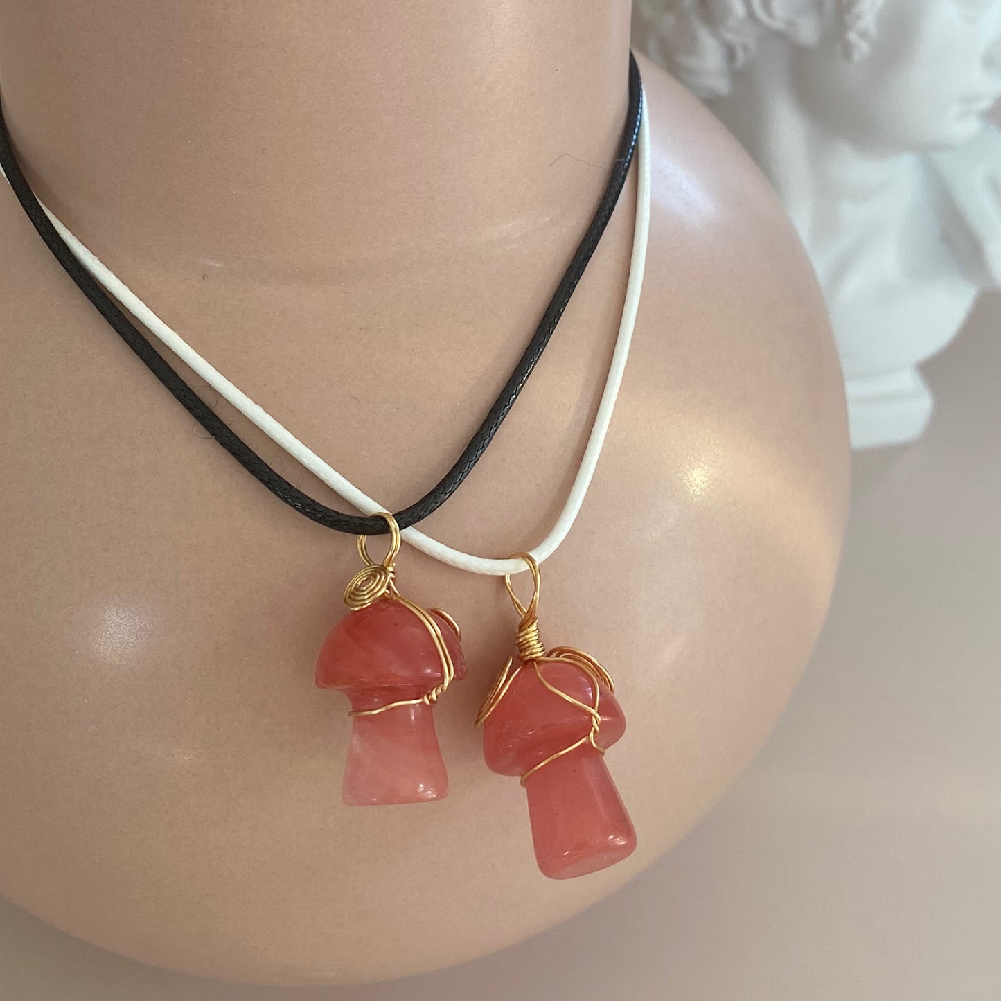 His & Hers/Friendship Matching Mushroom Necklaces