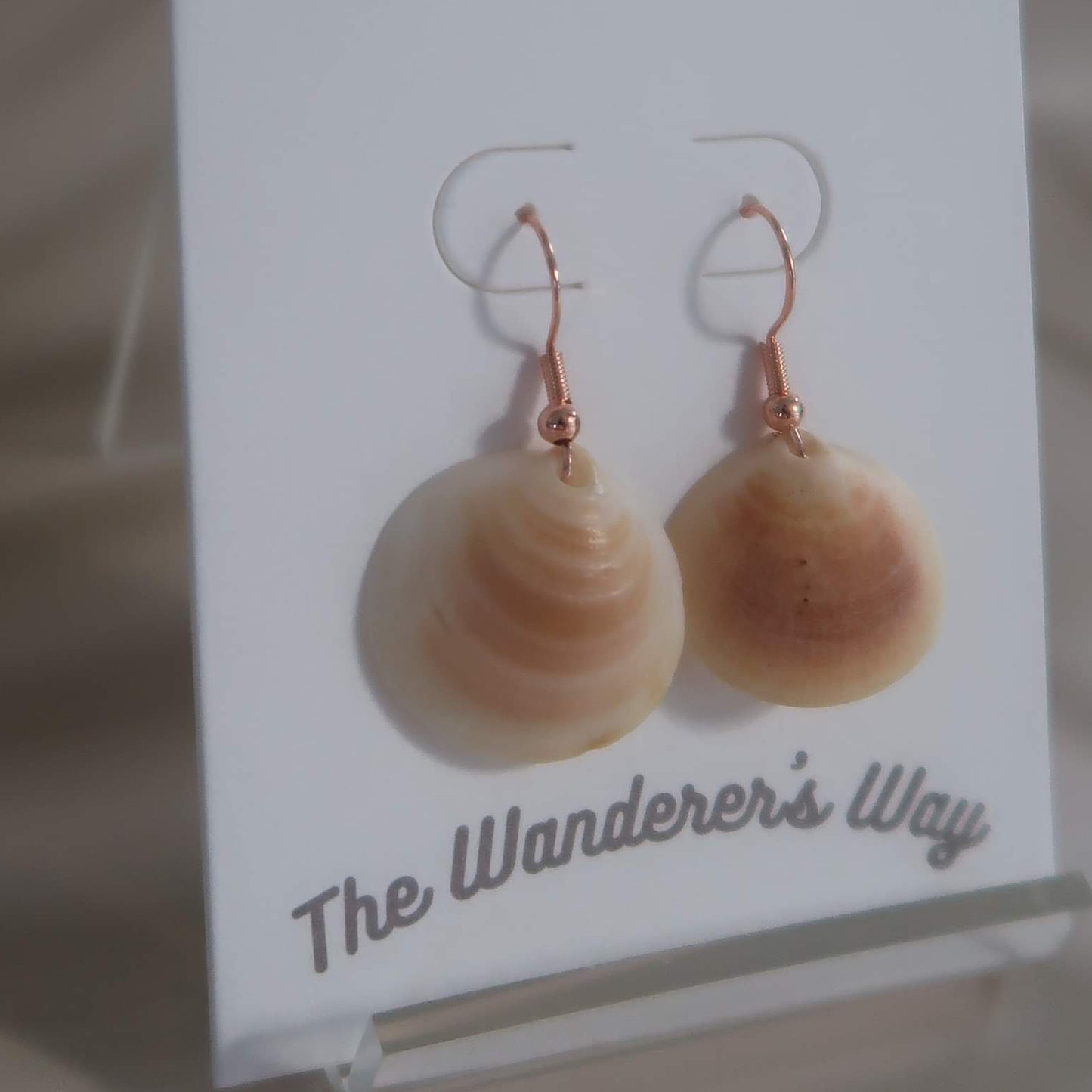 'Moana' Handmade Natural Seashell Rose Gold Earrings