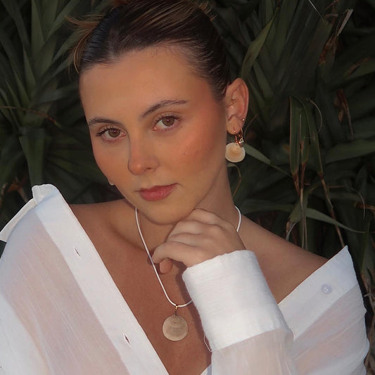 'Moana' Handmade Natural Seashell Rose Gold Earrings