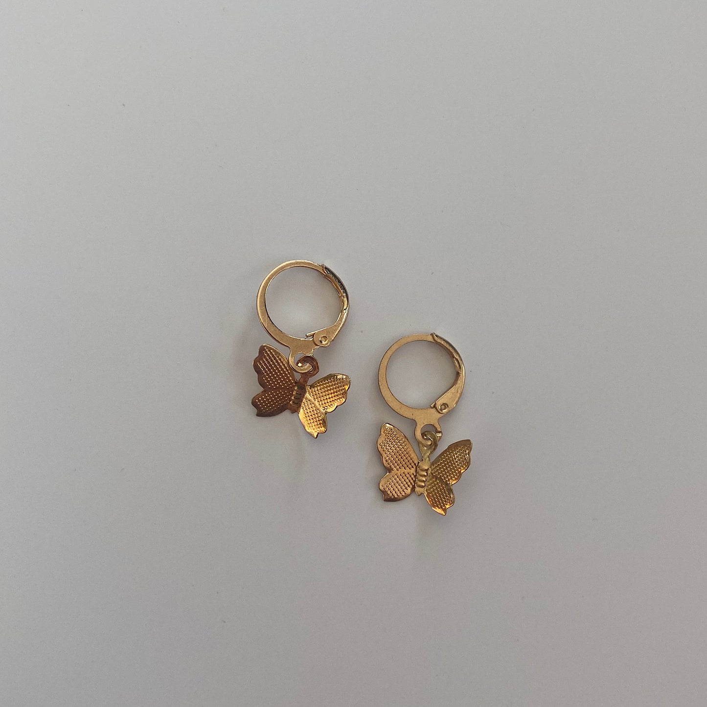 Gold Butterfly Huggie Earrings
