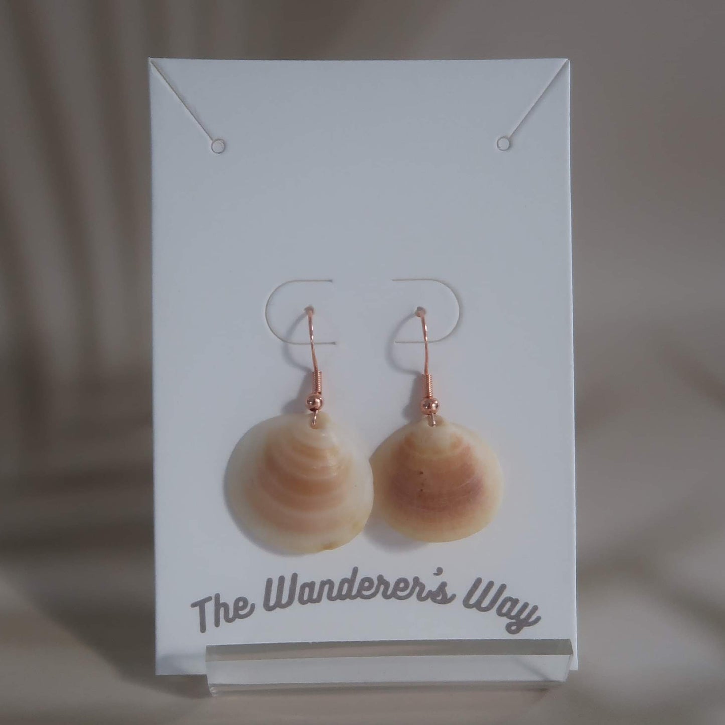 'Moana' Handmade Natural Seashell Rose Gold Earrings
